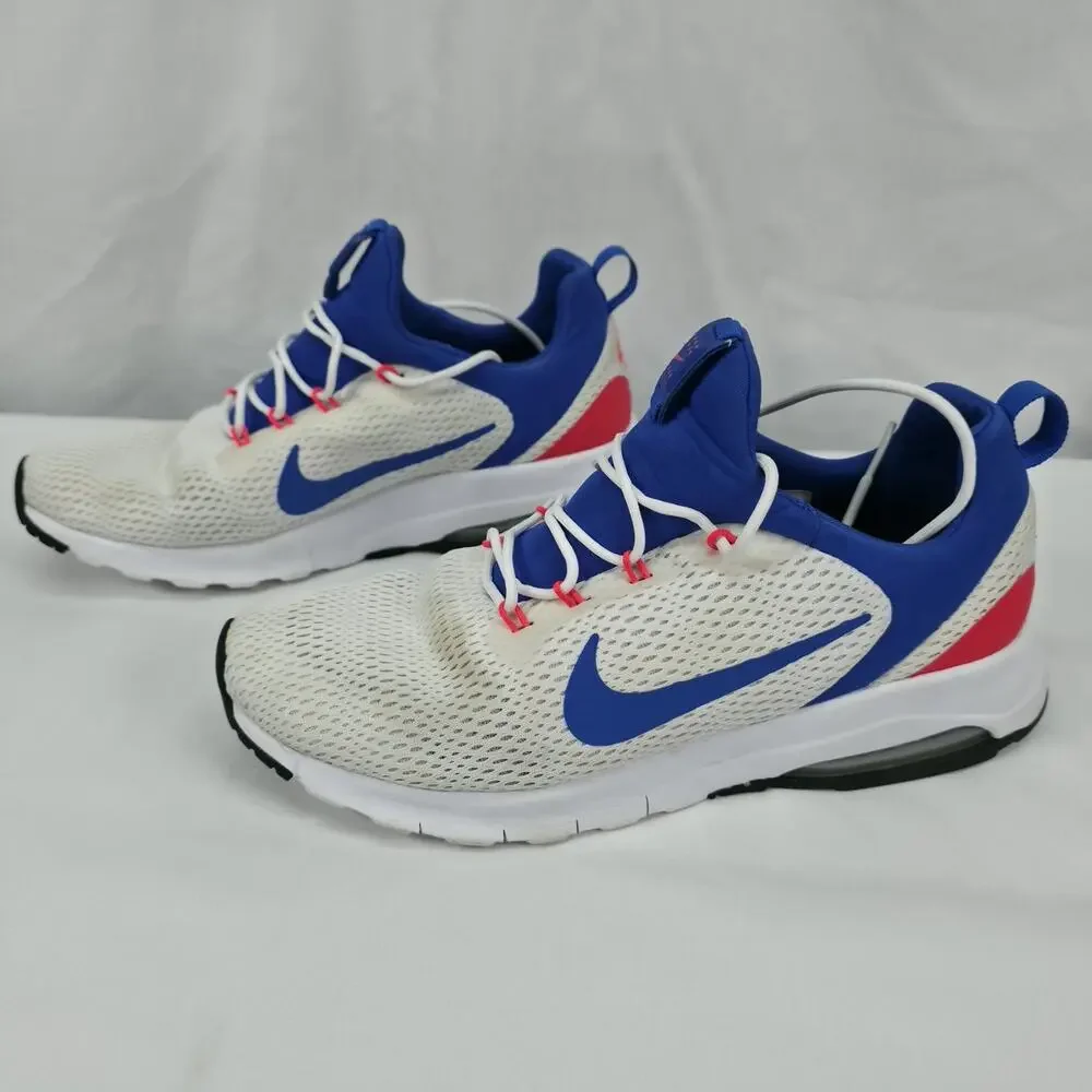 Nike Womens Air Max Motion Racer 2 Running Shoes White Blue Red Size 9.5